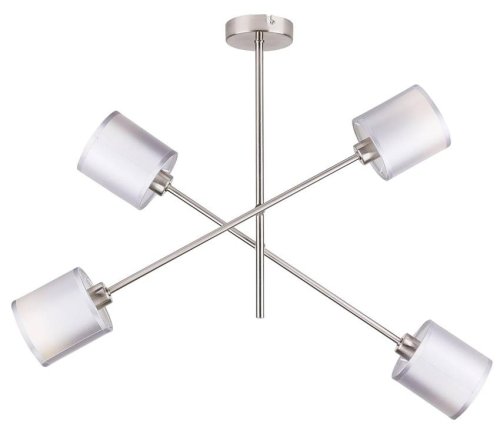 Závesná stropná lampa v saténovo-niklovom prevedení, 4x40W, Sax