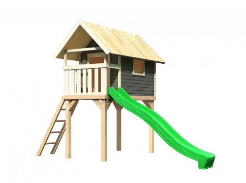 Dětská hrací věž se skluzavkou Dekorhome - BAREVNÁ VARIANTA: Zelená