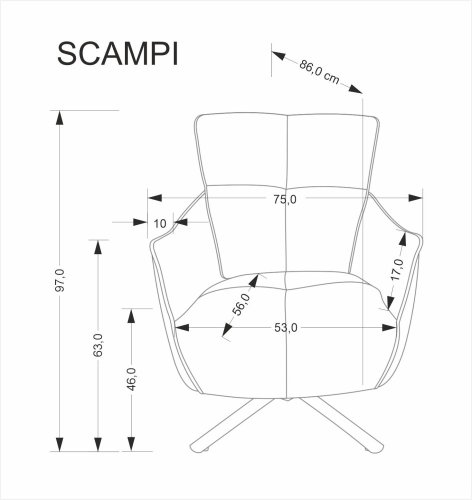 Otočné křeslo SCAMPI