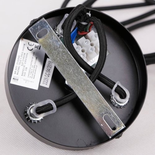 Stropné svietidlo chróm 3x40W biele tienidlo s kryštálmi Simpli