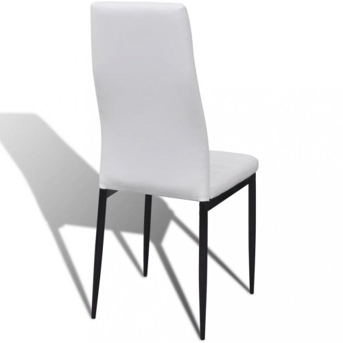 Jídelní set 4+1 umělá kůže / kov / sklo Dekorhome