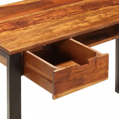 Písací stôl 110x55 cm drevo / oceľ Dekorhome