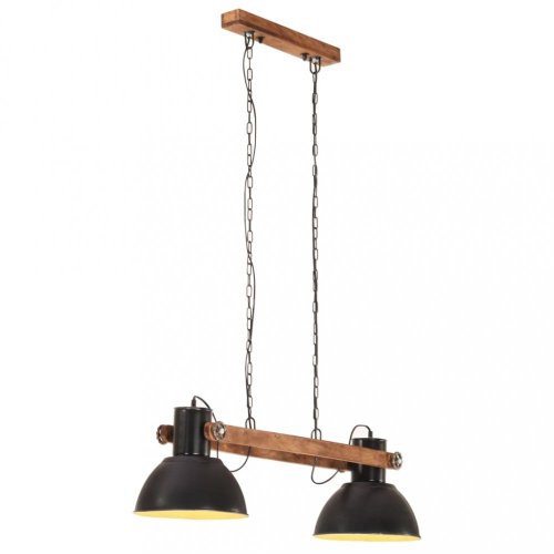 Závěsná lampa kov / mangovníkové dřevo Dekorhome