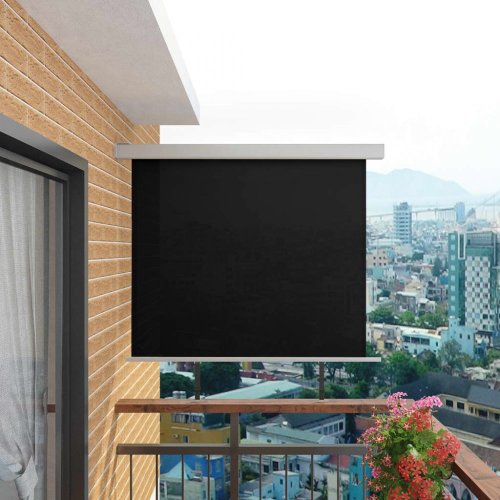 Balkonová zástěna 150x200 cm Dekorhome - BAREVNÁ VARIANTA: Černá