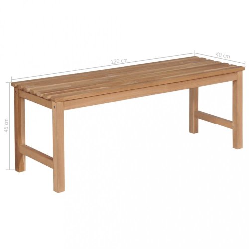Zahradní lavice  teak / látka Dekorhome