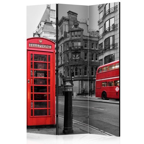 Paraván London Icons Dekorhome - ROZMĚR: 135x172 cm (3-dílný)
