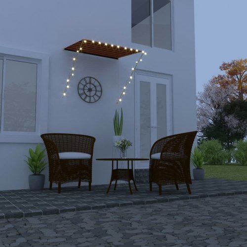 Zatahovací markýza s LED světlem 150x150 cm Dekorhome