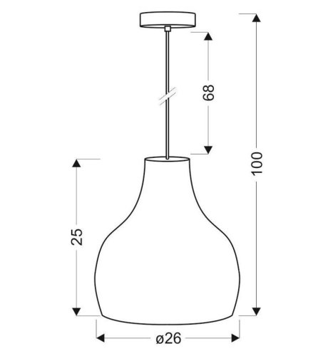 Závesná stropná lampa Buren e27 červená