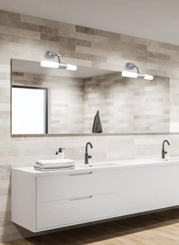 Nástenná lampa do kúpeľne chrómová nastaviteľná nad zrkadlo 2x40W E14 Jadet