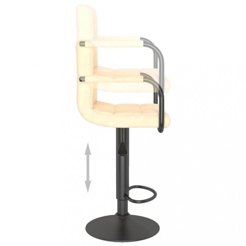 Barová stolička zamat / kov Dekorhome - BAREVNÁ VARIANTA: Krémová