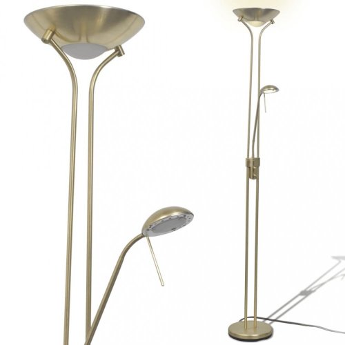 Stojací stmívací LED lampa Dekorhome - BAREVNÁ VARIANTA: Stříbrná