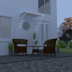 Zatahovací markýza s LED světlem 150x150 cm Dekorhome