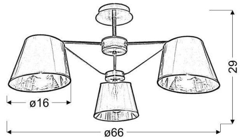Černá/patinová stropní lampa Cortez