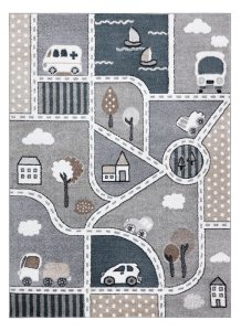 Dětský kusový koberec Fun Strade grey 140x190 cm