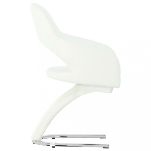 Jídelní židle 2 ks umělá kůže / chrom Dekorhome - BAREVNÁ VARIANTA: Cappuccino