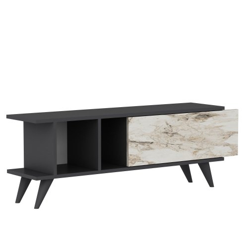 TV stolek Liberty - Anthracite, Marble