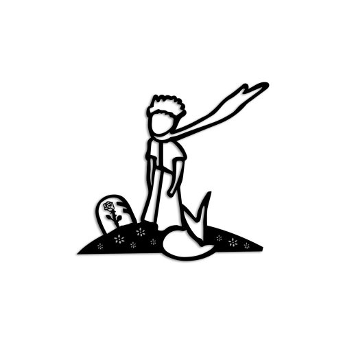 Dekoratívny kovový doplnok na stenu The Little Prince 3 - POSLEDNÝ KUS