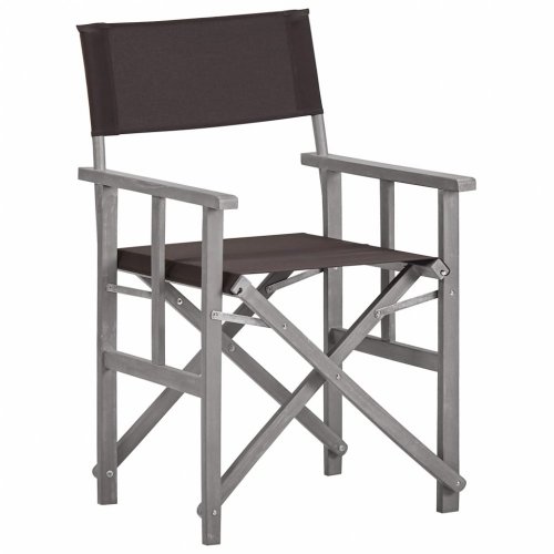 Režisérská židle akáciové dřevo Dekorhome - BAREVNÁ VARIANTA: Modrá