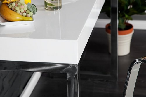 Psací stůl ASTERIOS Dekorhome - BAREVNÁ VARIANTA: Bílá / stříbrná