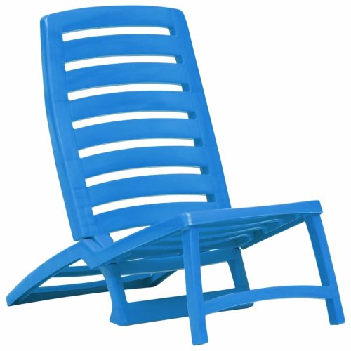 Skladacie plážové stoličky 4 ks plast Dekorhome - BAREVNÁ VARIANTA: Biela