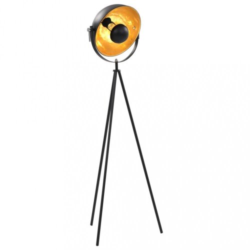 Stojací lampa černá / zlatá Dekorhome - PRŮMĚR: 41 cm