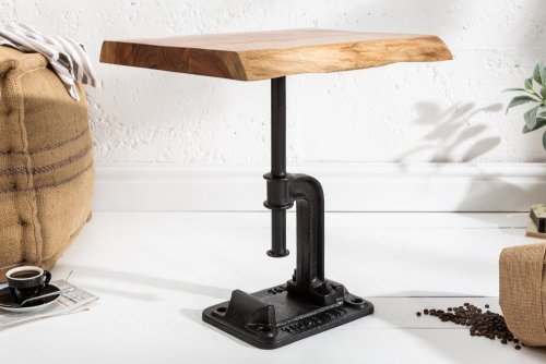 Odkládací stolek FINEUS Dekorhome - BAREVNÁ VARIANTA: Přírodní dřevo
