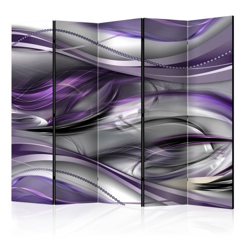 Paraván Tunnels (Violet) Dekorhome - ROZMĚR: 225x172 cm (5-dílný)