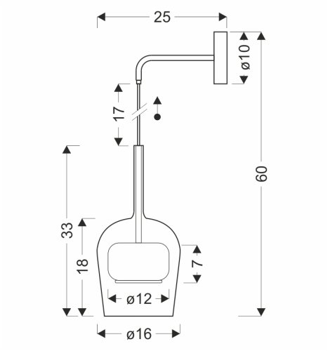 Kinkiet Glaxi szklany klosz transparentny i żółty do sypialni 1xGX53
