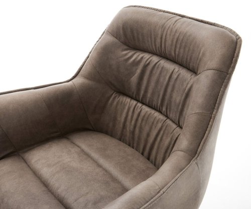 Jedálenská stolička Kaira-Flex mikrovlákno taupe vintage 4-nohá zúžená