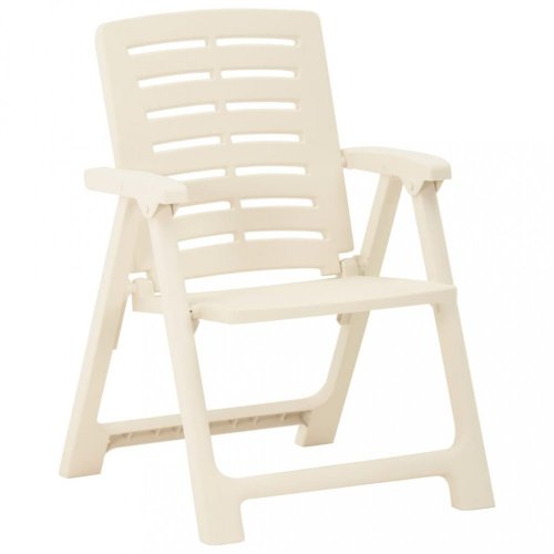 Skladacia záhradná stolička 4 ks plast Dekorhome - BAREVNÁ VARIANTA: Biela