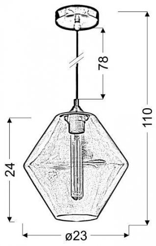 Závesná lampa BREMEN vrátane žiarovky - BAREVNÁ VARIANTA: Hnedá
