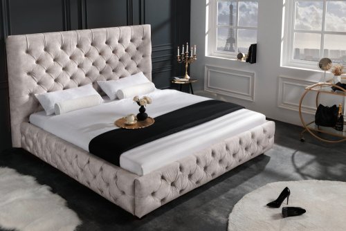Chesterfield postel PALLAS Dekorhome - BAREVNÁ VARIANTA: Hořčicová