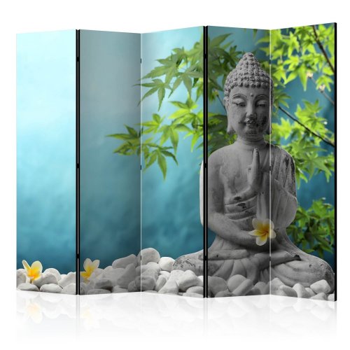 Paraván Meditating Buddha Dekorhome - ROZMER: 225x172 cm (5-dielny)