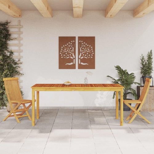 Zahradní jídelní stůl 180 x 90 x 75 cm masivní akáciové dřevo
