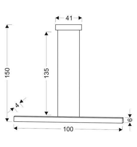 Závesná lampa hnedá LED páska 100x8cm Kokos