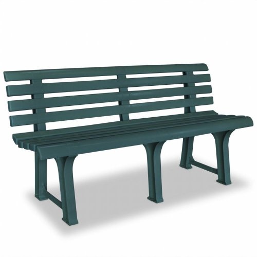 Plastová záhradná lavička - BAREVNÁ VARIANTA: Zelená
