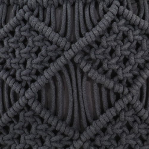Ručně pletený taburet Dekorhome - BAREVNÁ VARIANTA: Krémová