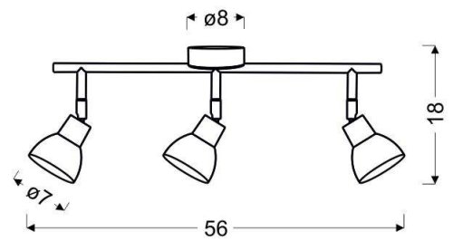 LED nástěnná lampa 3x5W COB ROY STRIP BÍLÁ