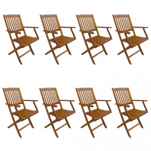 Skládací zahradní židle 8 ks akáciové dřevo Dekorhome 275842