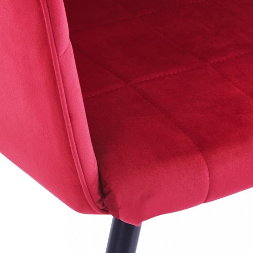 Jídelní židle 6 ks samet / ocel Dekorhome - BAREVNÁ VARIANTA: Růžová