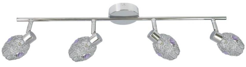 Zlatá stropná lampa 4X40W G9 fialová chróm