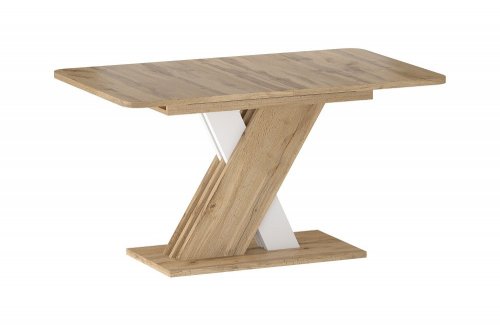 Rozkladací jedálenský stôl EXEL - BAREVNÁ VARIANTA: Biela / dub wotan