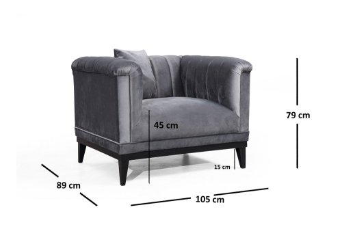 Kreslo ušiak Trendy - Dark Grey