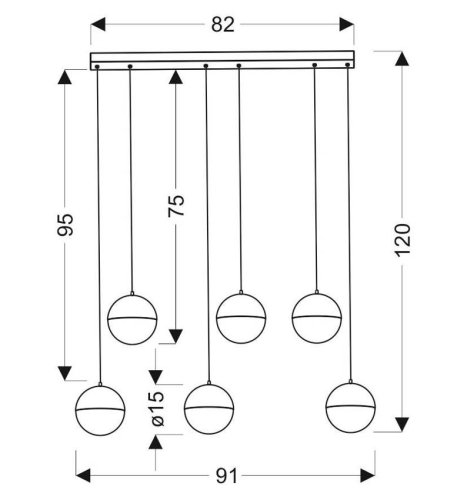 Závesná stropná lampa Apeti Furni čierna 4000K
