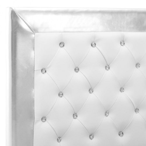 Postel bílá / stříbrná Dekorhome - ROZMĚR LŮŽKA: 100 x 200 cm