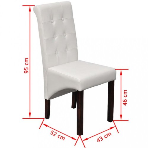 Jídelní židle 4 ks umělá kůže / dřevo Dekorhome - BAREVNÁ VARIANTA: Bílá