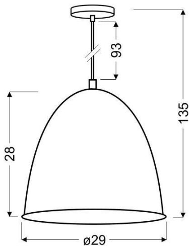 Závesná stropná lampa 1X60W E27 čierna + chróm PATCH