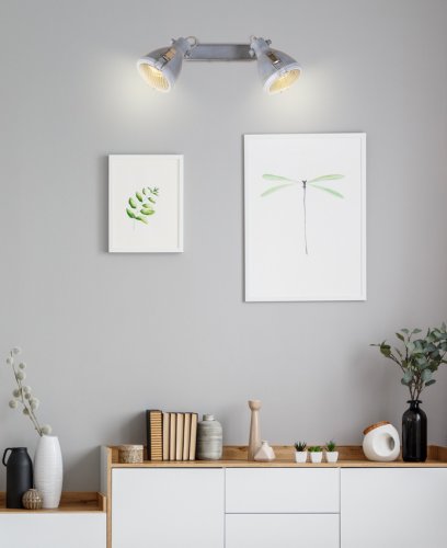 Nástenná lampa Crodo E14 sivá