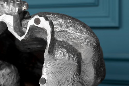 Dekorační socha gorila ZHAM Dekorhome - BAREVNÁ VARIANTA: Stříbrná