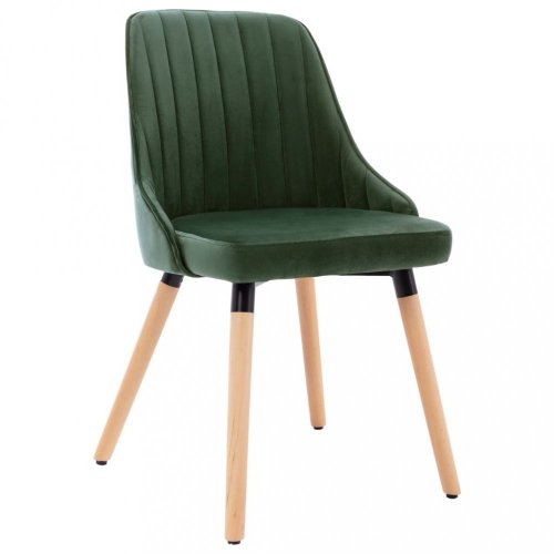 Jídelní židle 4 ks látka / buk Dekorhome - BAREVNÁ VARIANTA: Tmavě zelená